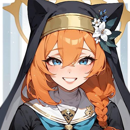 Charming Nun with Unique Style
