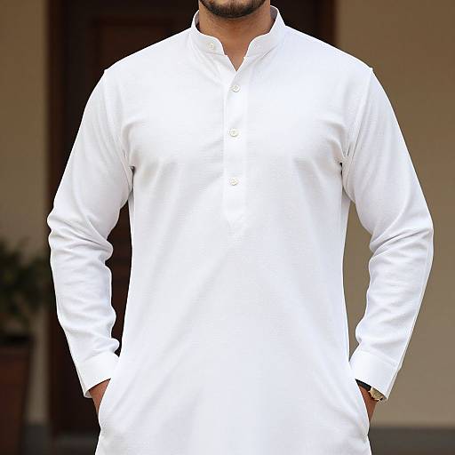 Stylish Man in White Kurta