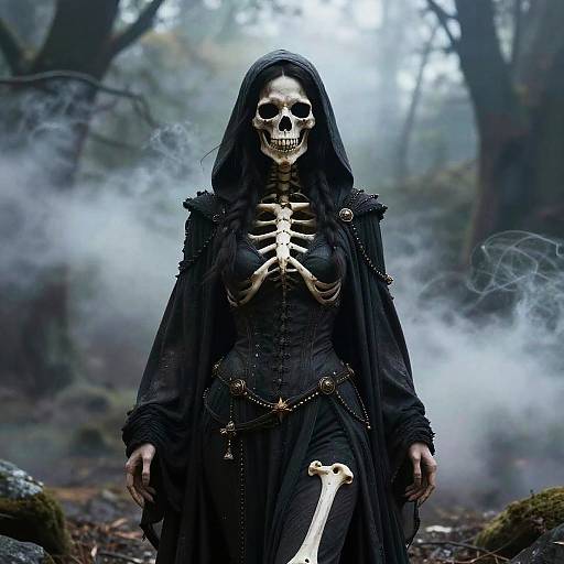 Stunning Portrait of a Female Necromancer