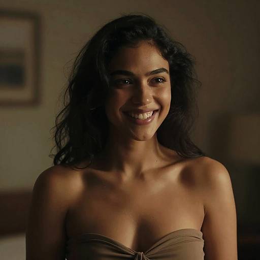 Cinematic Portrait of a Smiling Woman