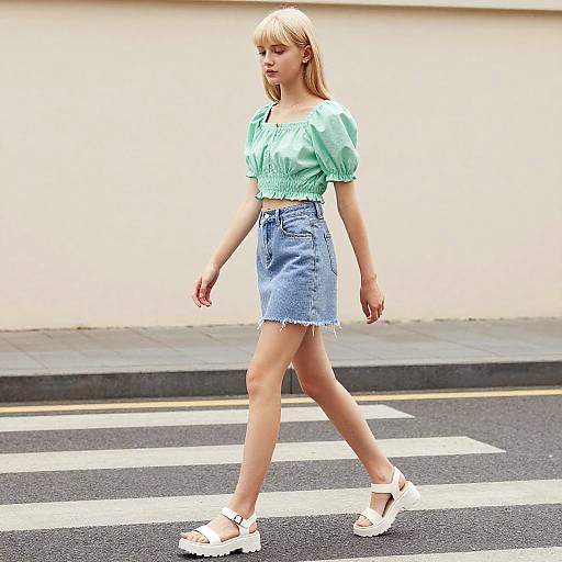 Teen Fashion Summer City Stroll