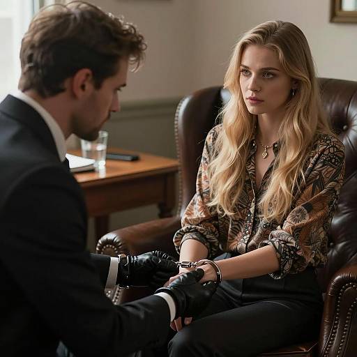 Tension in a Dimly Lit Room