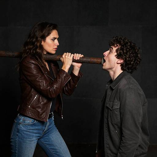 Intense Confrontation in Dim Lighting