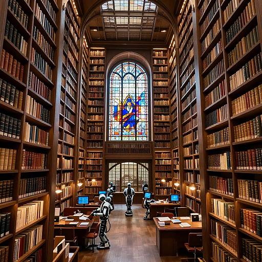 Futuristic Grand Library Hall