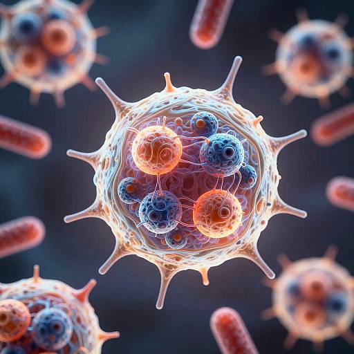 Neon Futuristic Cell Vesicles