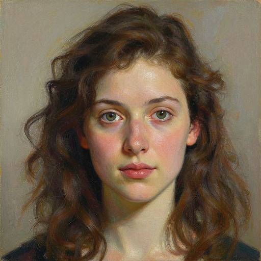 Vivid Portrait of Young Woman