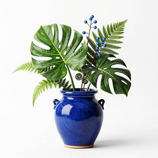 Contemporary Sapphire Clay Pot Still Life