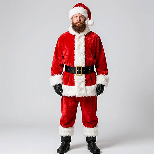 Realistic Santa Costume Full Body Portrait