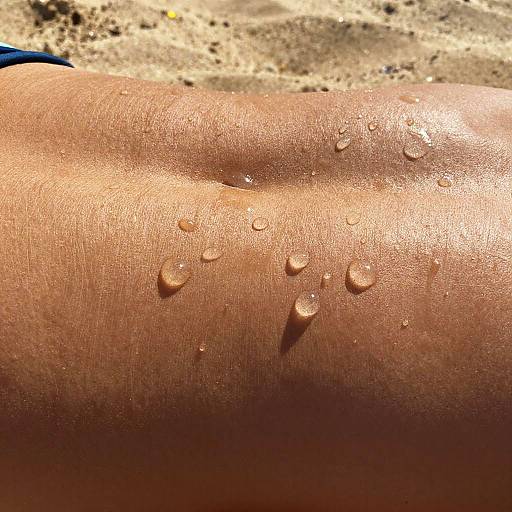 Macro Close-up of Suntanned Skin