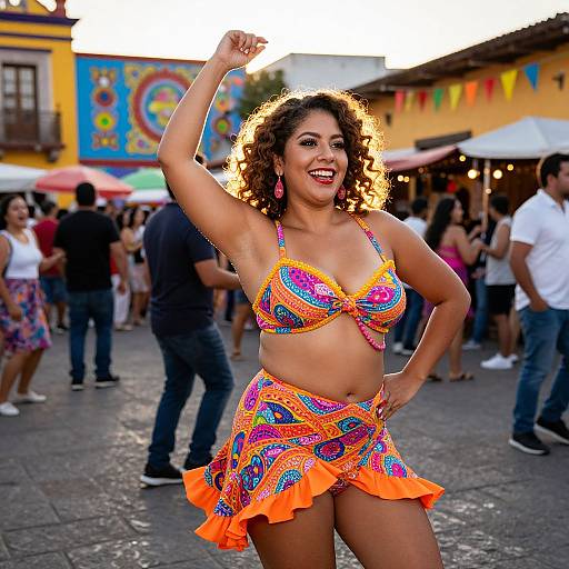 Vibrant Plus Size Salsa Dance