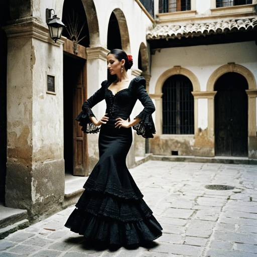 Elegant Flamenco Dancer in Traditional Dress