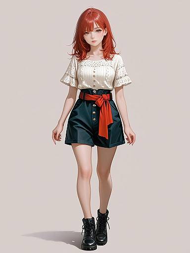 Young Woman in Casual Chic Outfit