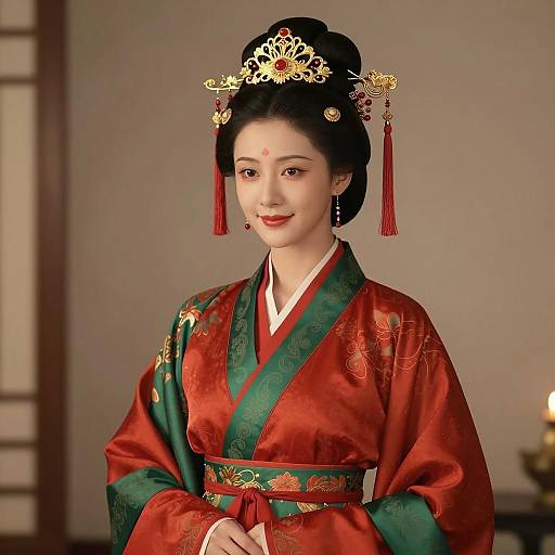 Asian Woman in Traditional Chinese Attire