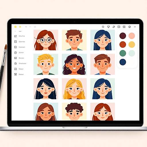 Stylized Cartoon Faces Profile Toolkit