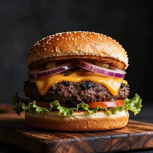 Cinematic Juicy Burger in Kodak RAW