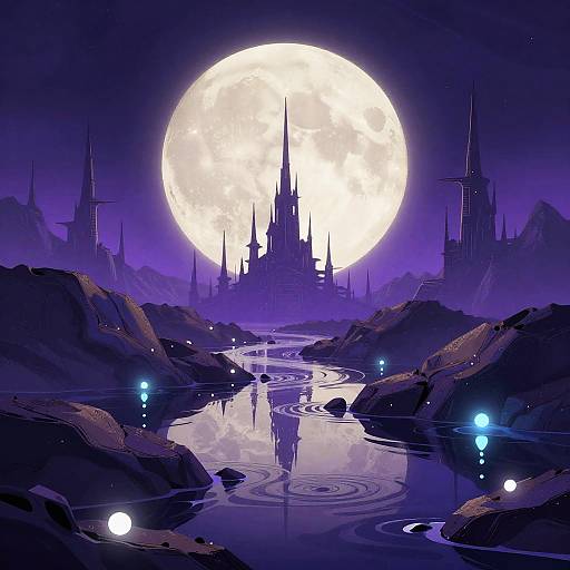 Futuristic Alien Nightscape