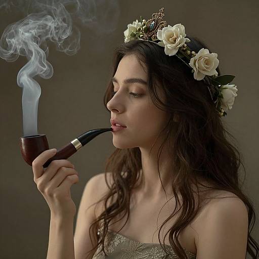 Serene Mystical Woman with Crown