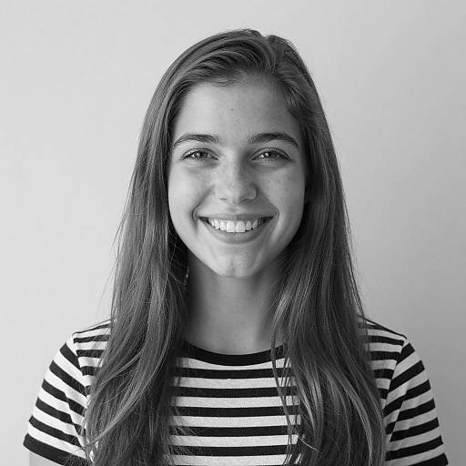 Candid Black and White Portrait of Smiling Woman