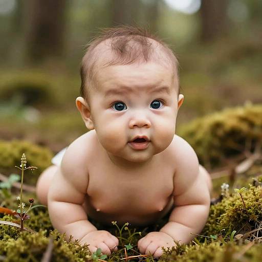 Tender Close-Up of Curious Baby Hare