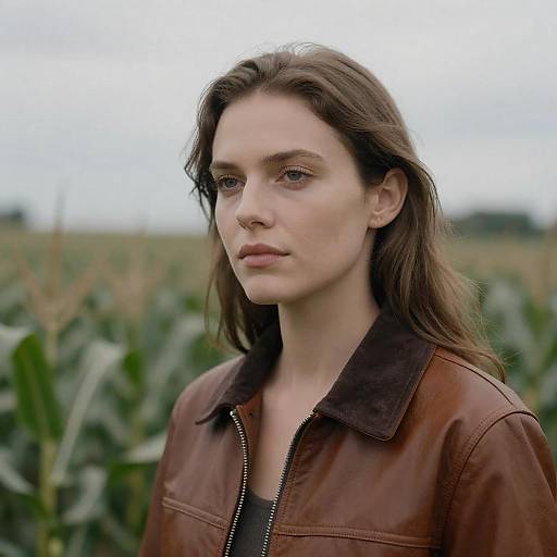 Portrait of Woman in Leather Jacket