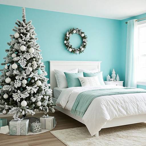 Turquoise Winter Christmas Decor