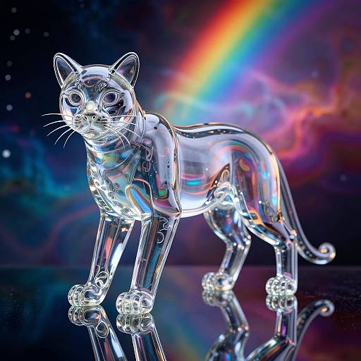 Transparent Onza with Nebula Lighting