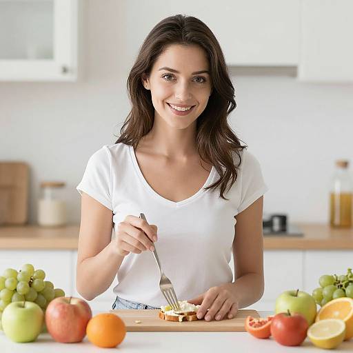 Healthy Eating Woman Illustration