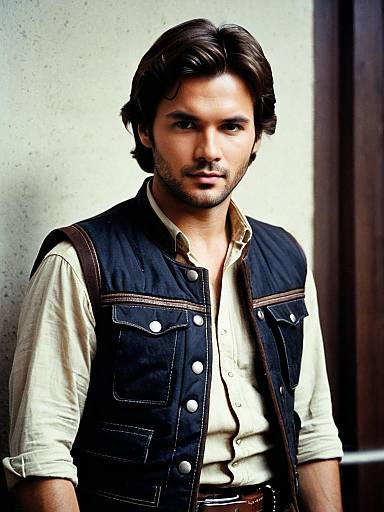 Young Man in Vest with Beard