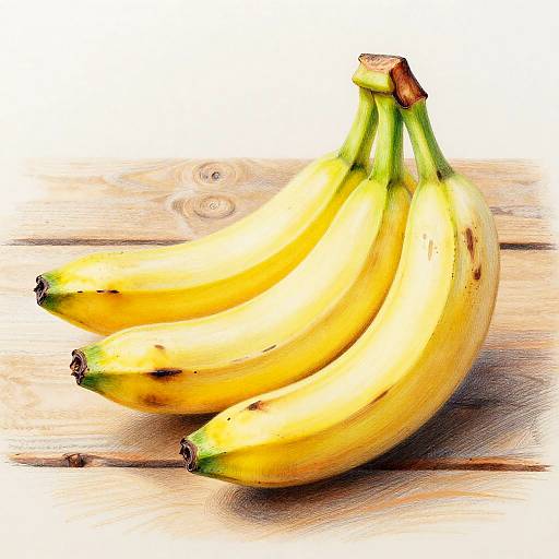 Realistic Colored Pencil Banana Drawing