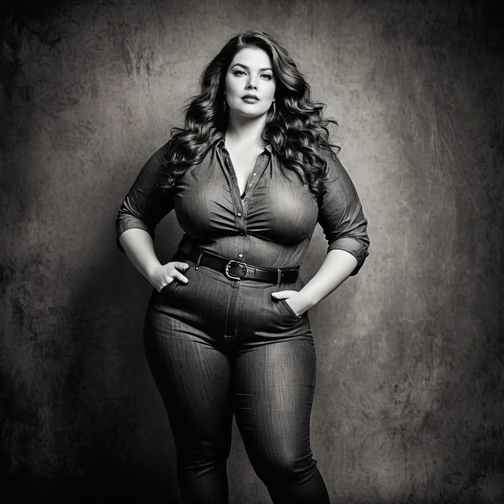 Confident Curvy Woman Photoshoot