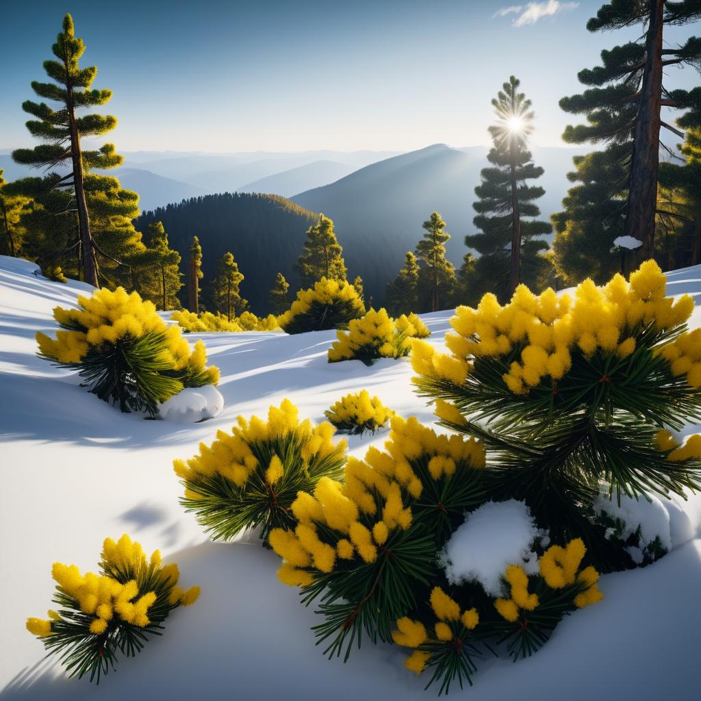 Cinematic High Altitude Pine Forest Scene