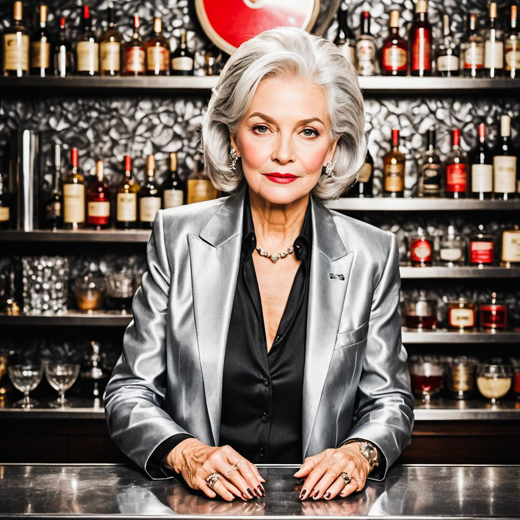 Elegant Portrait of a Bartender Woman