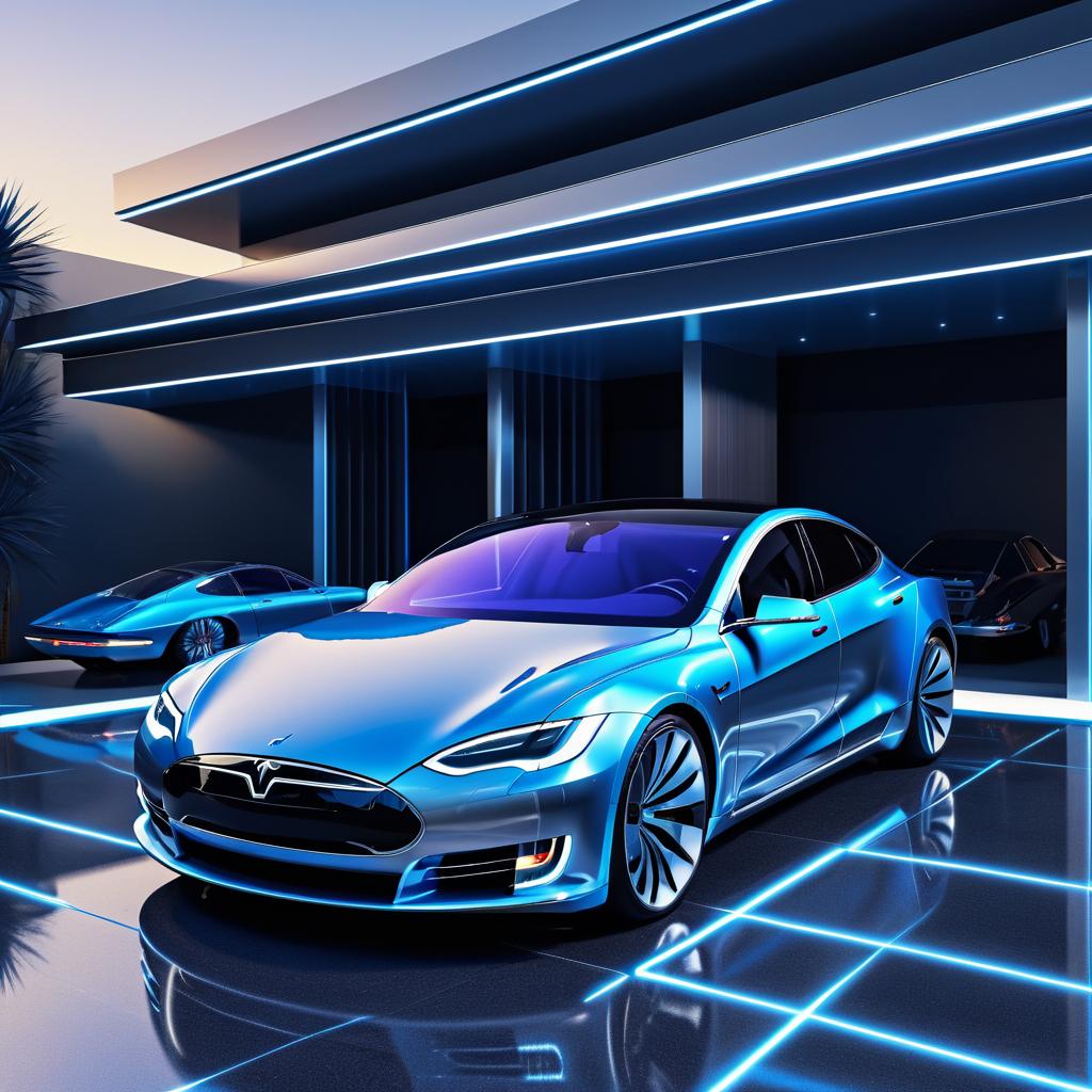 Retro-Futuristic Tesla Model S Design