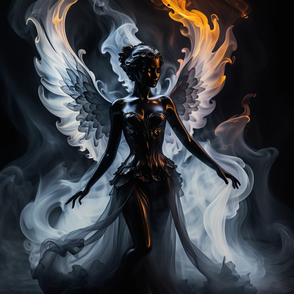 Abstract Angel of Smoke and Fire