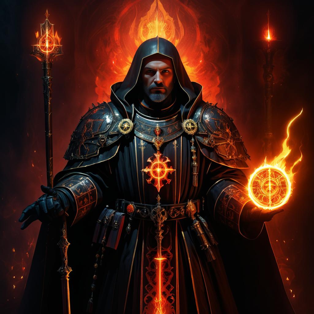 Ceremonial Inquisitor Portrait in Grimdark Style