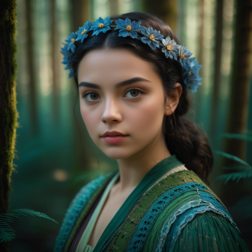 Serene Portrait of a Woman in Nature