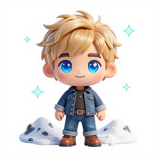 Kawaii Chibi Meets Hyperrealistic Nordic Boy