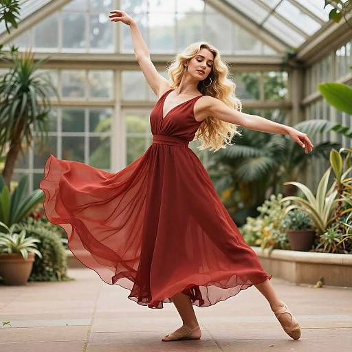 Strawberry Blonde Dancer in Botanical Conservatory