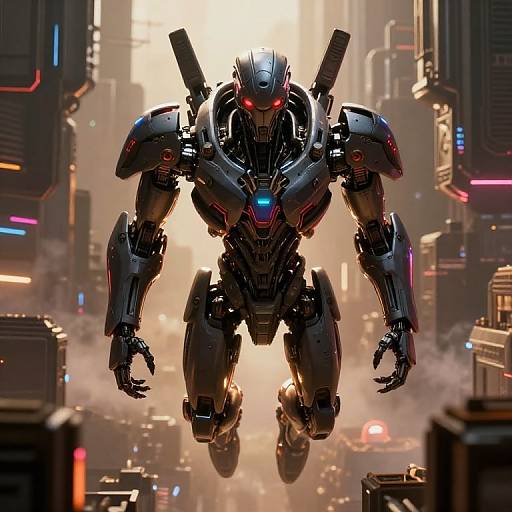 Ominous Futuristic Evil Machine Portrait