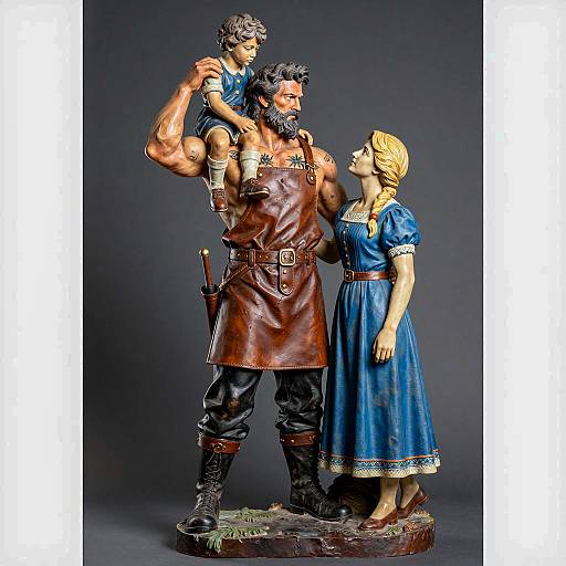 Statue of a Strong Family Dynamic