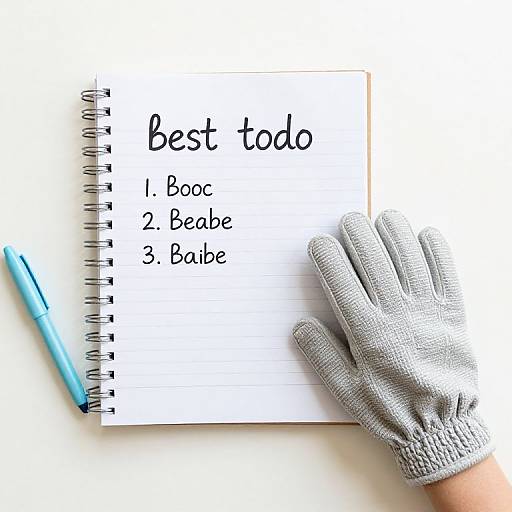 Photograph of a white spiral notebook with 