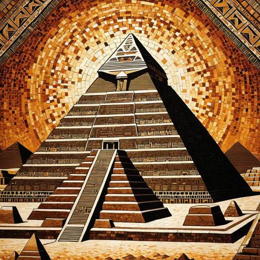 Mosaic Art of Ancient Egyptian and Mayan Pyramids