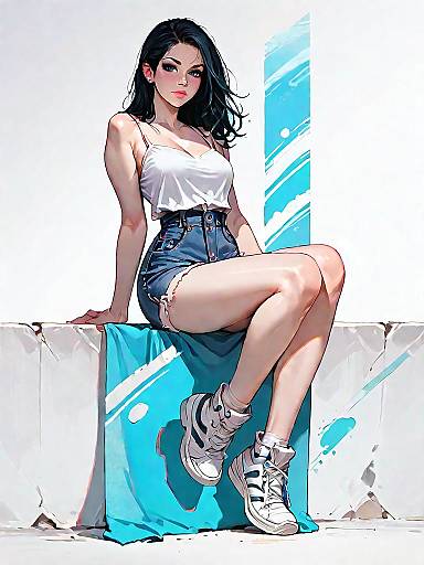 Realistic Female in Casual Streetwear
