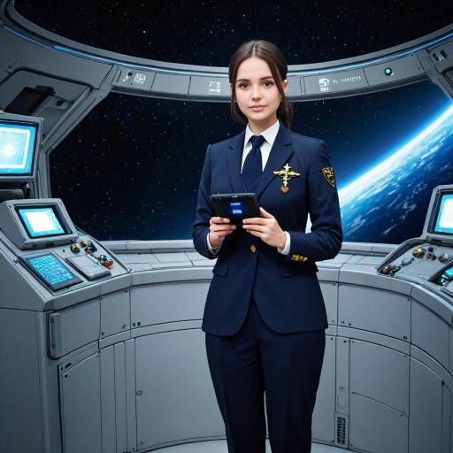 Fearless Space Captain in Command Center