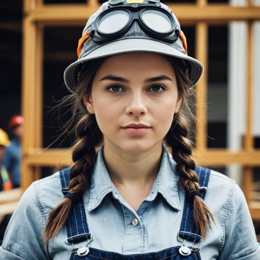 Realistic Construction Worker Costume Portrait
