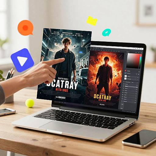 Vibrant Digital Movie Poster Creation