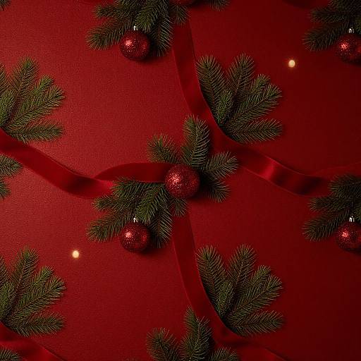 Elegant Red Velvet Christmas Wallpaper