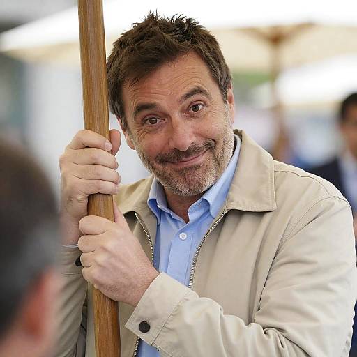 Playful Portrait of a Middle-Aged Man