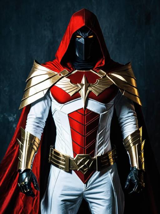 Man in Azrael DC Comics Cosplay Costume