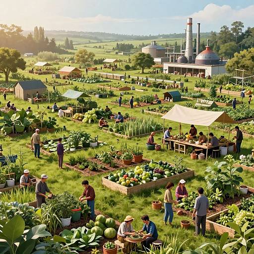 Utopian Communal Society Concept Art